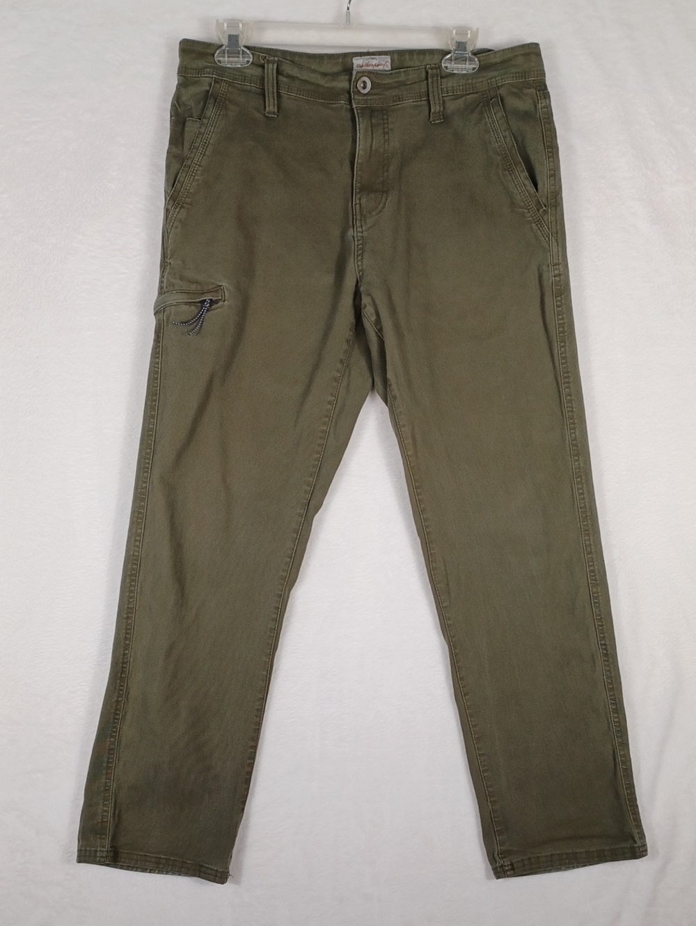 Weatherproof Vintage Mens Relaxed Fit Olive Green Cargo Utility Pants 32 X 30.